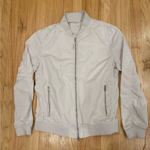 All Saints Off-White Bomber Jacket